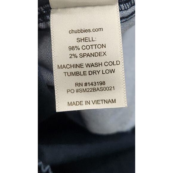 Chubbies Chino Shorts Men Sz XL Regular Fit Navy Elastic Flat Front 7" NWT - Picture 11 of 11